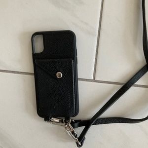 Holstere leather crossbody iPhone X case